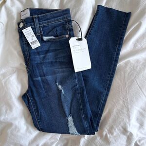 Current Elliott Stiletto Jeans High Waist Raw Hem